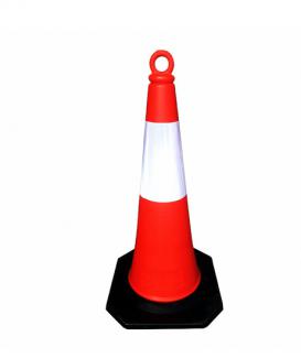75cm Traffic Safety Warning Barrier Cone with Chain Loop