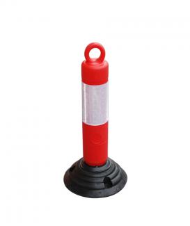 18inch Reflective Portable Delineator Post with Black Base 