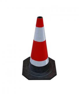 50cm Recycled Rubber Soft Traffic Warning Cone