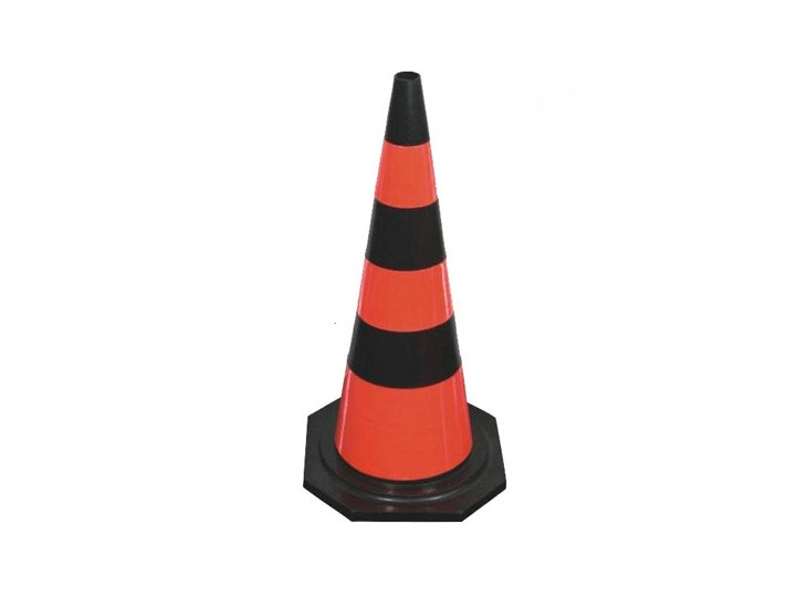28inch Black Rubber Road Cone for Traffic & Parking Lot Safety