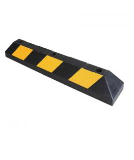 90cm Reflective Rubber Parking Curb Black With Yellow Stripes
