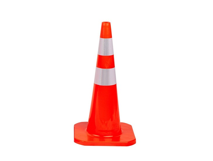 70cm Fluorescent Orange Work Safety Cone with Slim Body