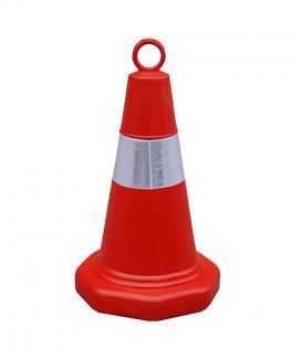 50cm Light Duty Plastic Safety Warning Cone with Hand Loop