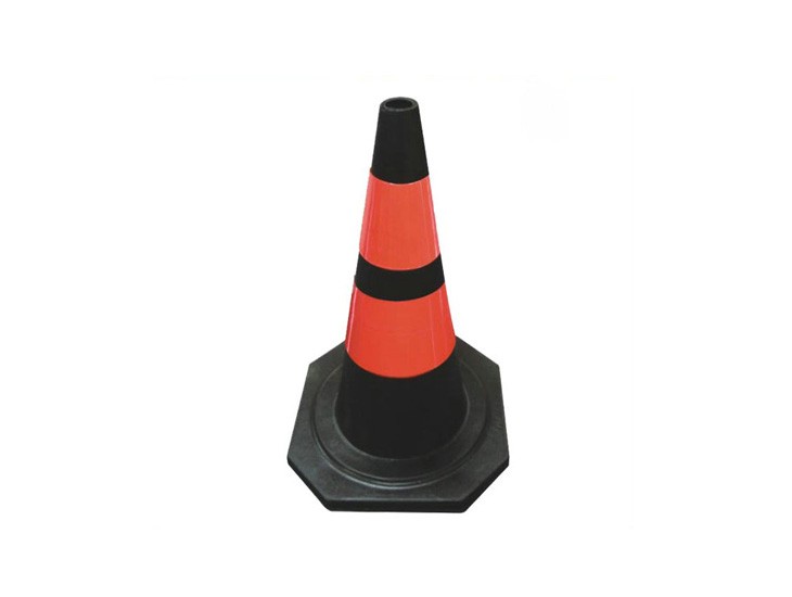 50cm One Piece Rubber Road  Safety Cone