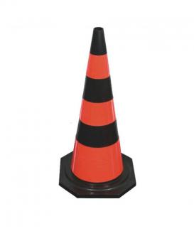 28inch Black Rubber Road Cone for Traffic & Parking Lot Safety