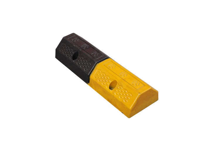 Black & Yellow Safety Wheel Stops for Garage