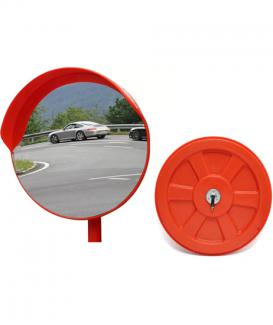 Highly Visible Road Convex Mirror for Traffic Safety Warning