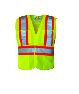  Lime ANSI Class 2 Poly Mesh Safety Vest